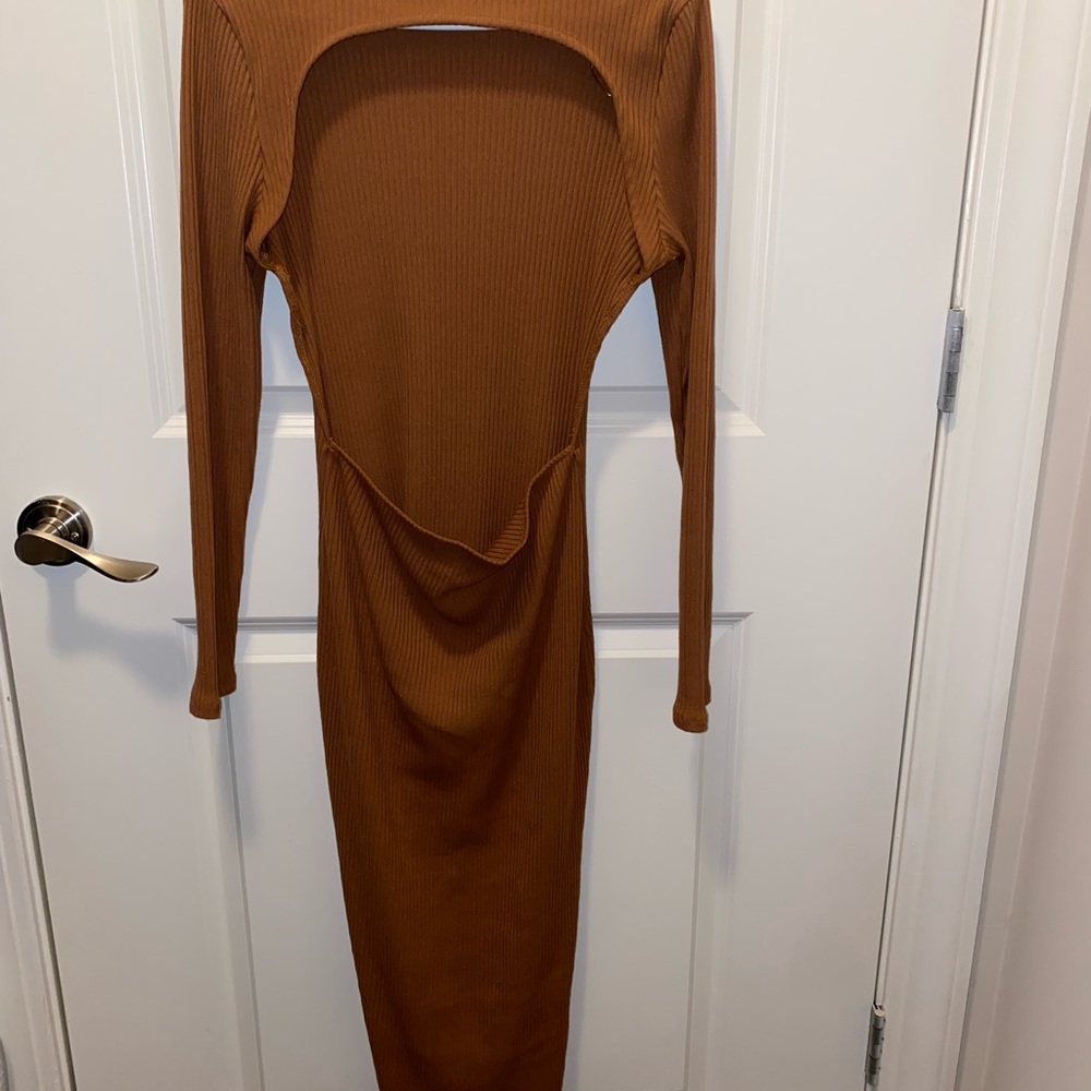 Fashionnova Maxi open back sweater dress